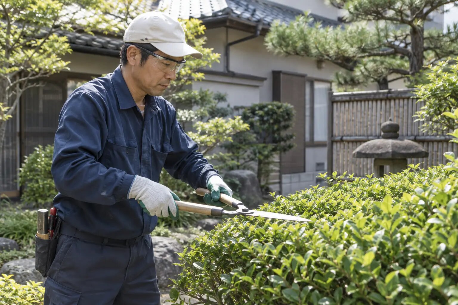庭木を手入れする作業のイメージ