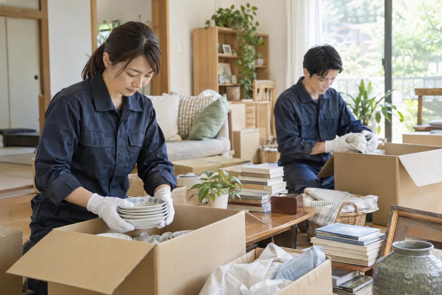 家財を仕分けする作業のイメージ